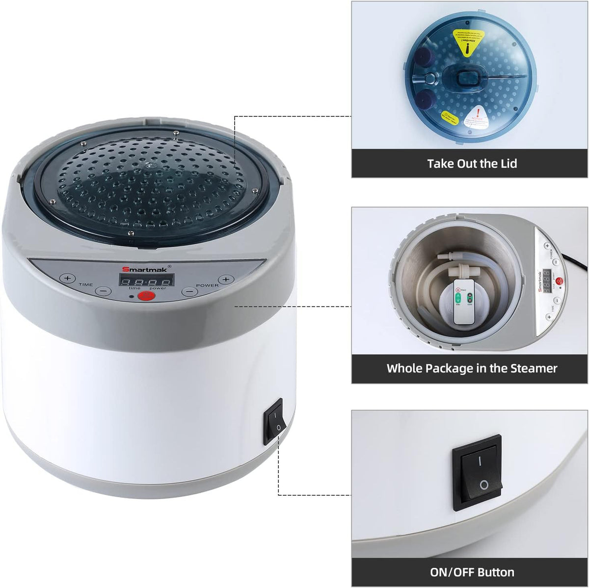 Portable 4L Sauna Steamer with Remote Control & — product photo 4 of 7