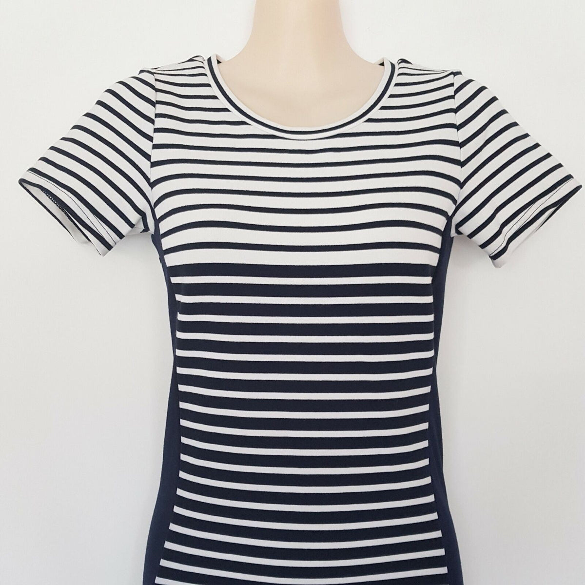 DOTTI Striped T-Shirt Dress Casual Ladies Wear Short — product photo 2 of 12