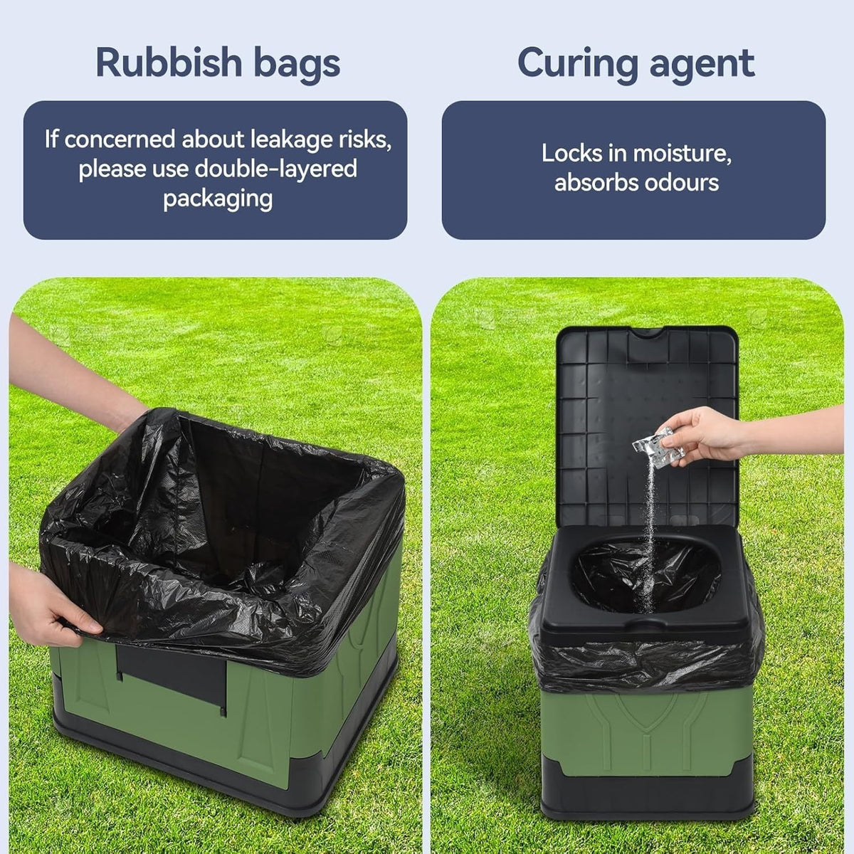 Portable Foldable Camping Toilet for Adult Large Travel — product photo 2 of 8