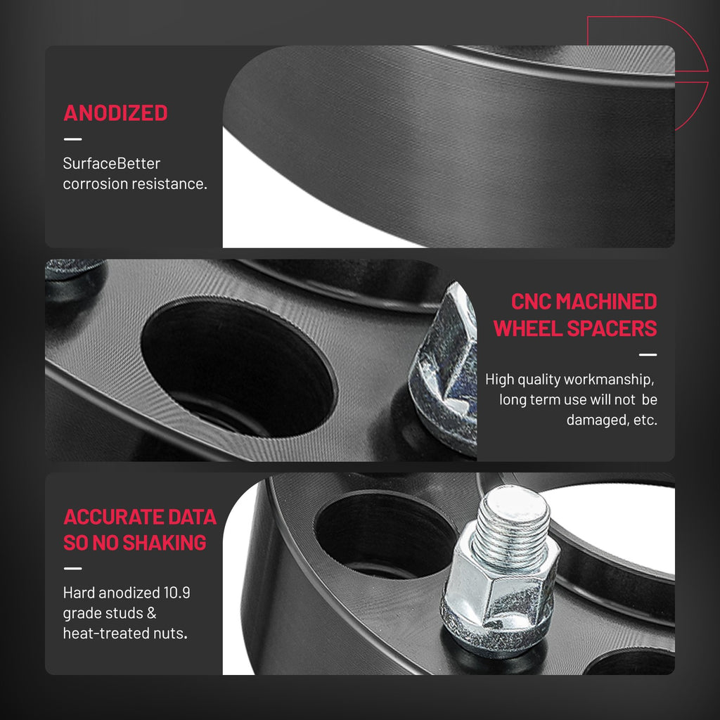 (4) 1" 5x115 Hubcentric Wheel Spacers 14x1.5 Studs — product photo 10 of 11