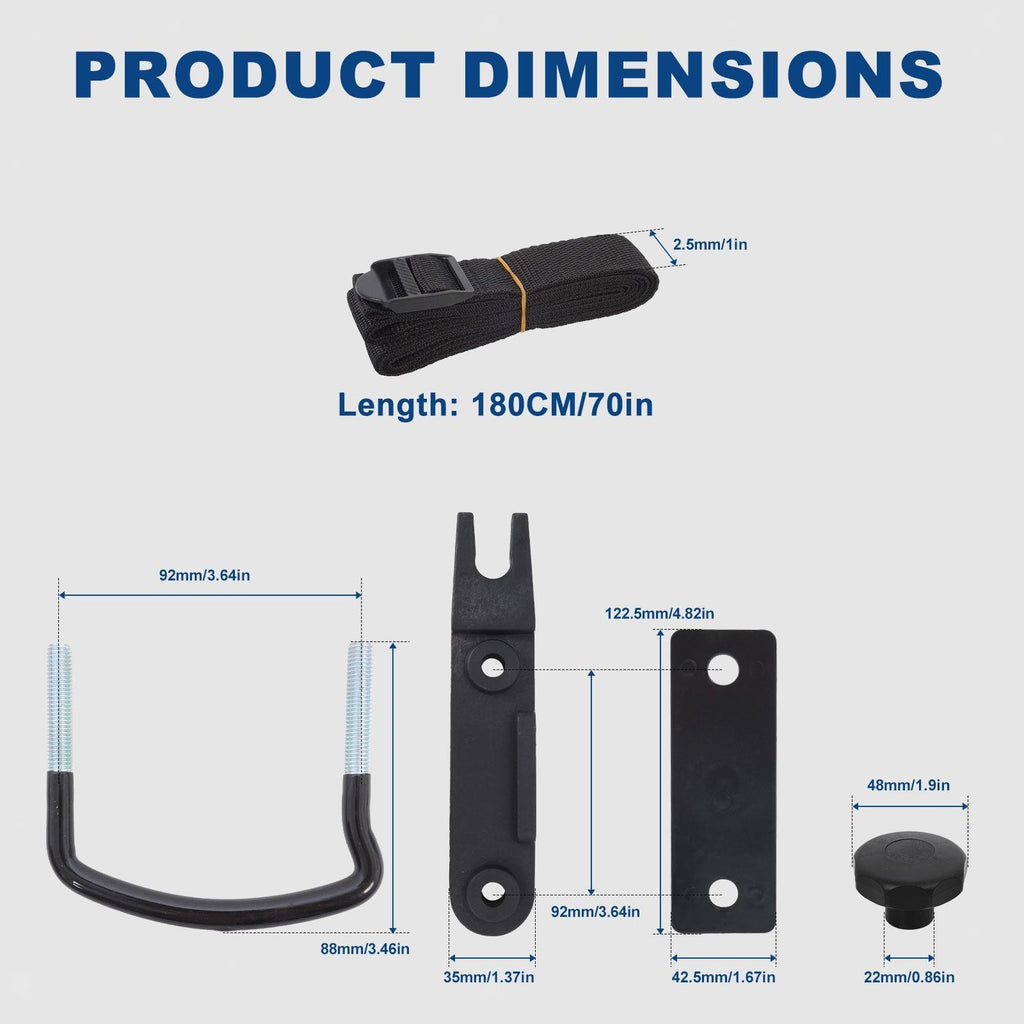 Roof Box U Bolt Clamp Easy Installation Black — product photo 6 of 6