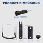 Roof Box U Bolt Clamp Easy Installation Black — product photo 6 of 6