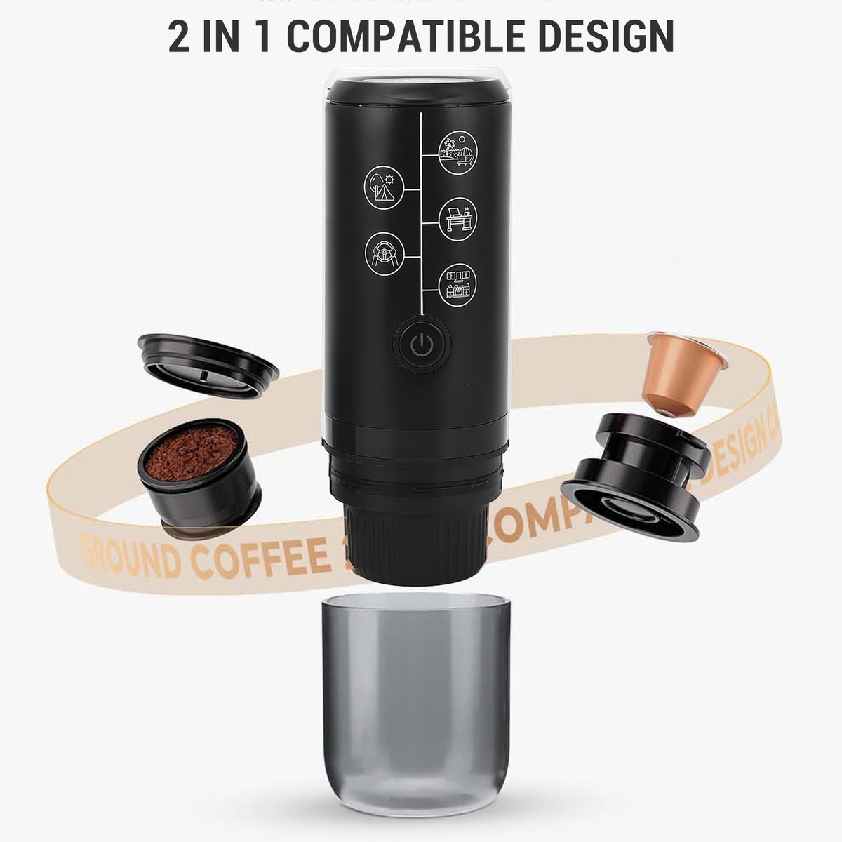 Electric Capsule Coffee Maker Portable Electric Coffee Maker — product photo 8 of 12