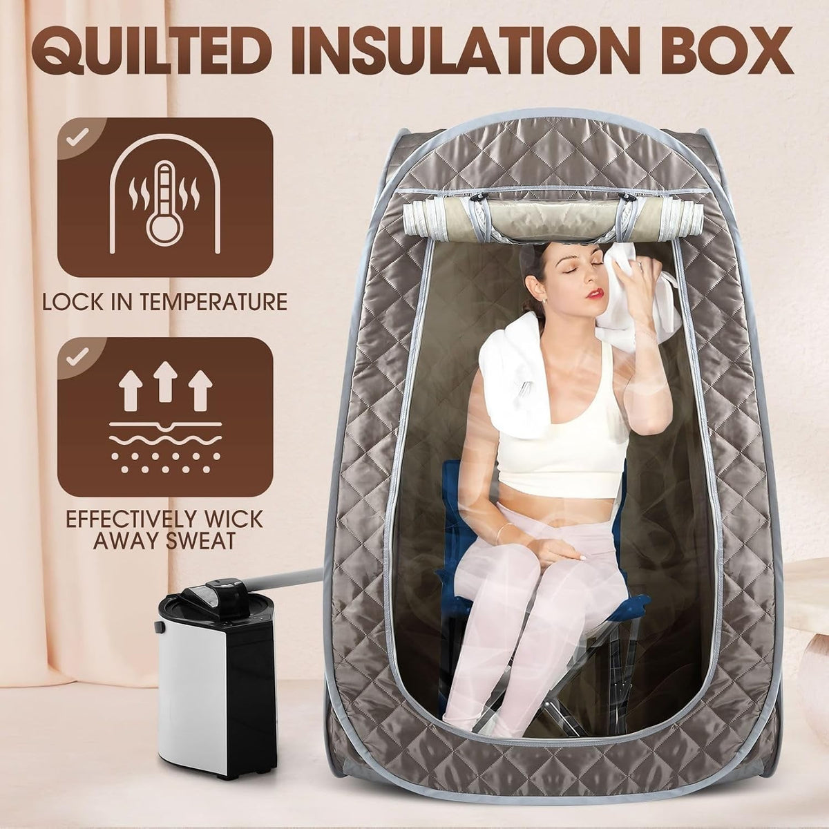 Portable Steam Sauna Tent with 1000w 3L Steam — product photo 5 of 9